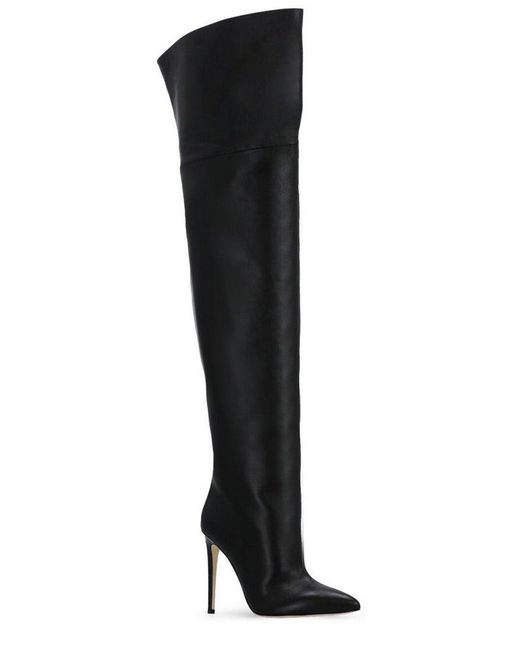 Paris Texas Black Pointed-toe Over-the-knee Boots