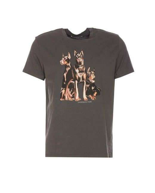 Zadig & Voltaire Gray Zadig & Voltaire T-Shirts And Polos for men