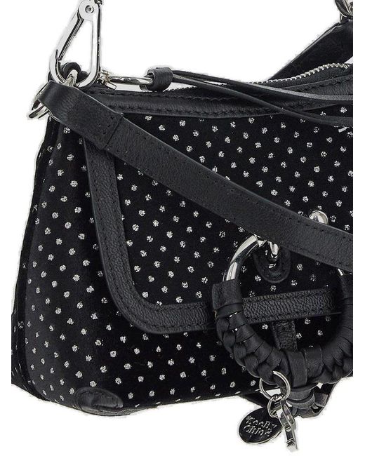 See By Chloé Black Joan Zip-up Mini Top Handle Bag