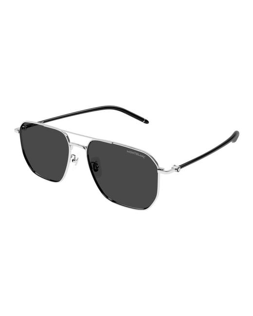 Montblanc Black Pilot Frame Sunglasses for men