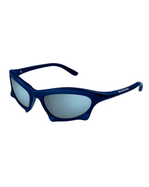 Balenciaga Blue Bat Frame Sunglasses for men