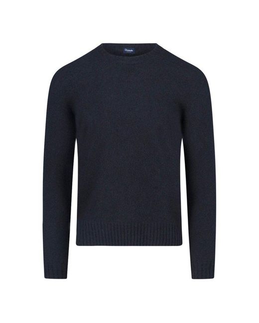 Drumohr Blue Crew Neck Knit Sweater