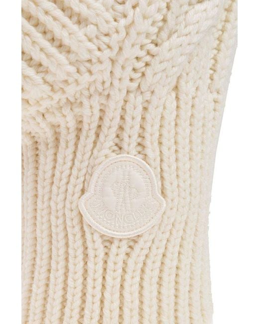 Moncler White Wool Hood