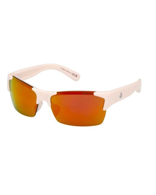 Moncler White Spectron Rectangular Sunglasses for men