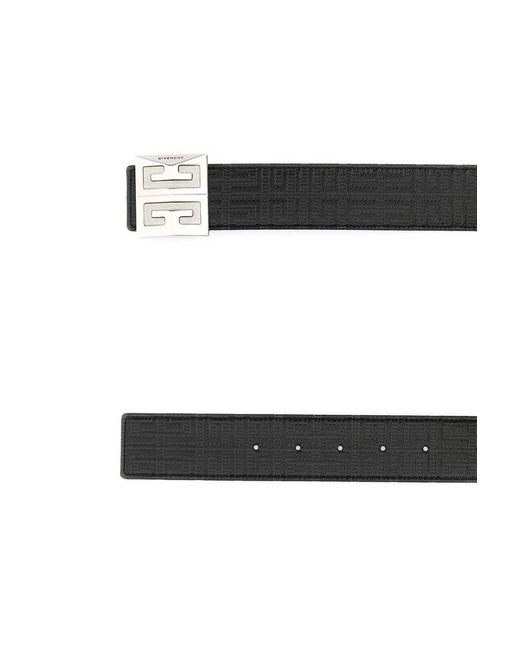 Givenchy Black 4g Plaque Reversible Belt for men