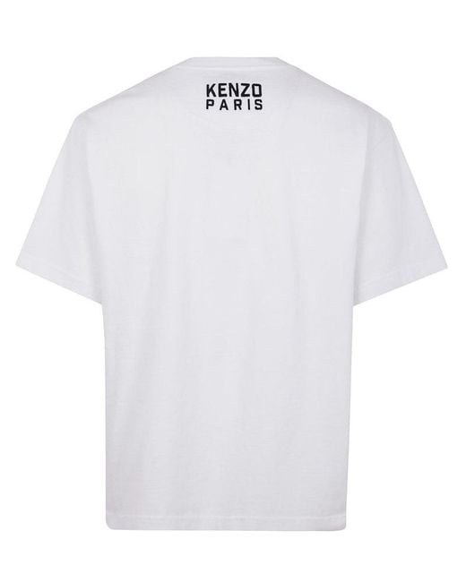 KENZO ケンゾー 'Gots Happy Tiger' White Crewneck T-Shirt KENZO Gots Happy Tiger Crewneck T-Shirt in White for Men | Lyst