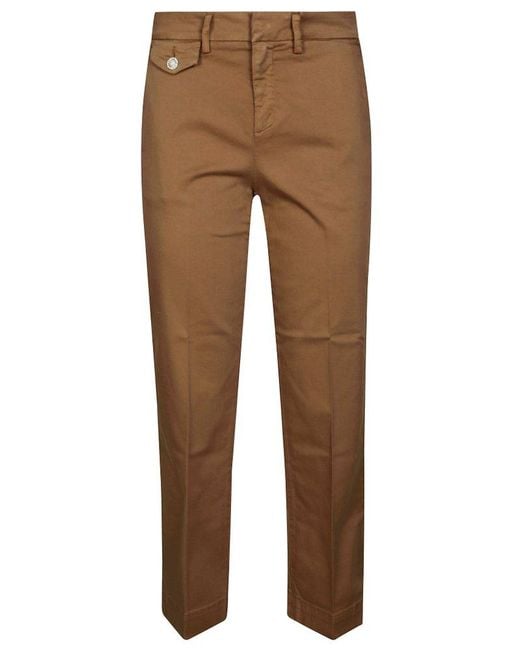 Liu Jo Natural Logo Plaque Cropped Trousers