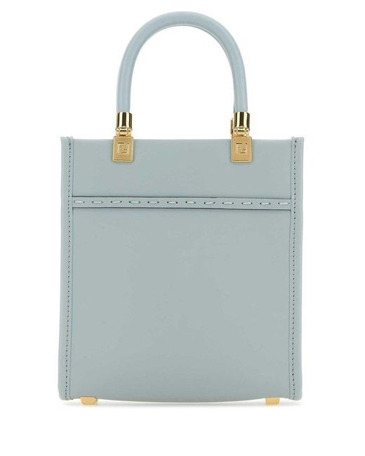 Fendi Gray Sunshine Mini Shopper Bag