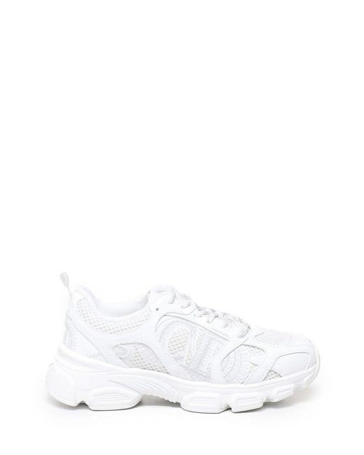Dior White Chrono Lace-Up Sneakers