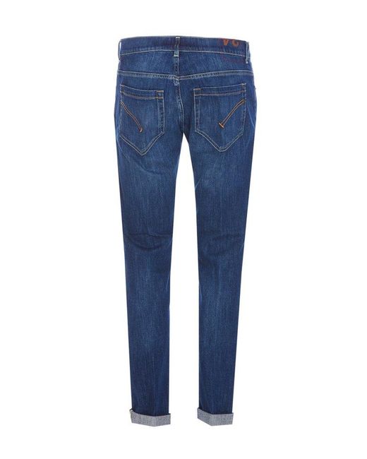 Dondup Blue Denim Jeans Classic Fit for men