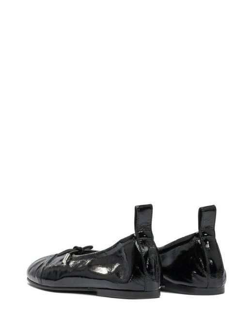 Alohas Black Rosalind Onix Leather Ballet Flats