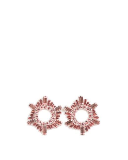 AMINA MUADDI Pink Mini Begum Earrings