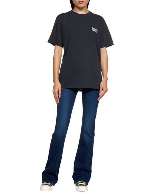 maison kitsuné double fox head patch tee