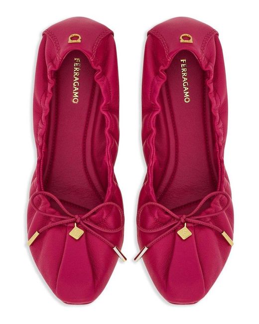 Ferragamo Pink Flat Shoes
