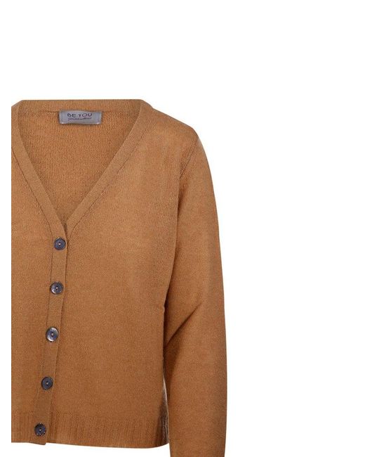 Be You Brown Buttoned Knit Cardigan