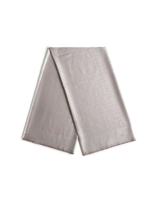 Givenchy Gray Silk Scarfs