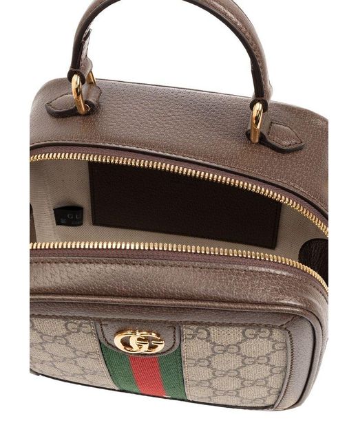 Gucci Brown Ophidia Mini GG Crossbody Bag