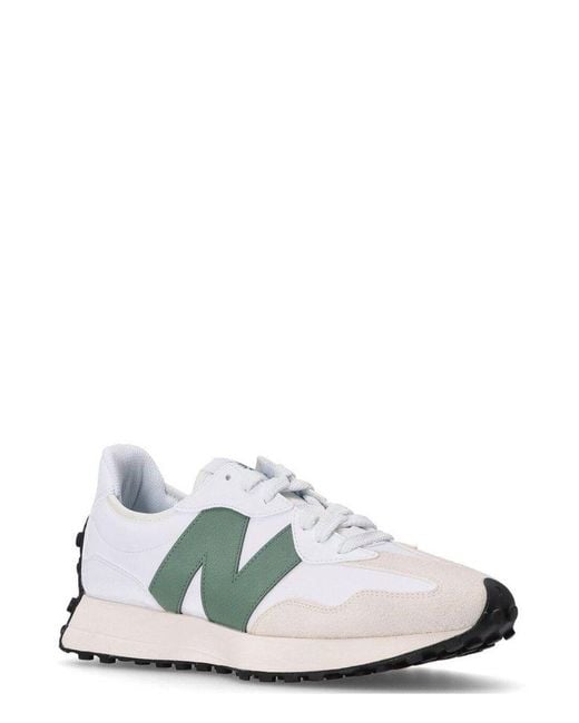 New Balance White 327 Lace-Up Sneakers for men