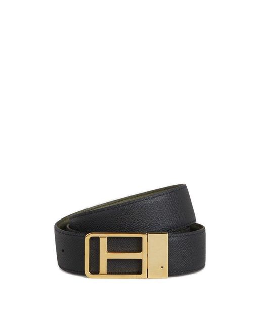 Tom Ford Reversible Leather Belt in Army Green (Green) for Men | Lyst UK