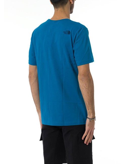 The North Face Blue Logo Printed Crewneck T-shirt for men