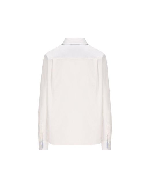 Loewe White Buttoned Long-sleeved Shirt