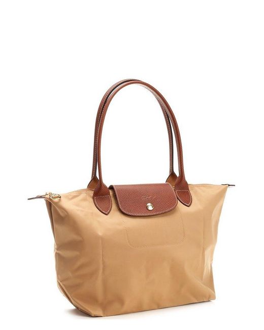 Longchamp Brown Le Pliage Medium Tote Bag
