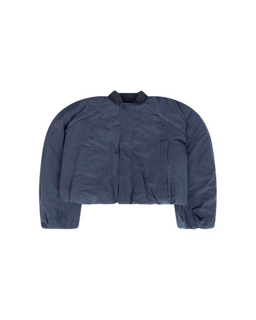 Jacquemus Le Bomber Bahia Cropped Bomber Jacket in Blue | Lyst