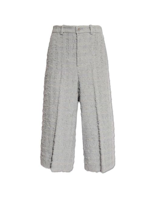 Gucci Gray Tweed Trousers,