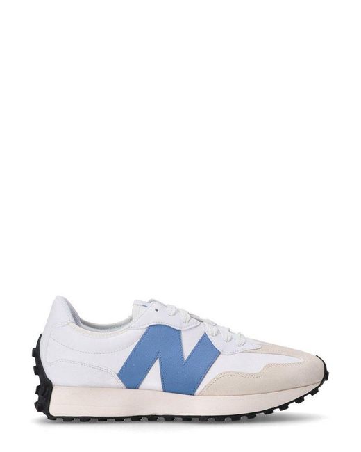 New Balance White 327 Lace-Up Sneakers for men