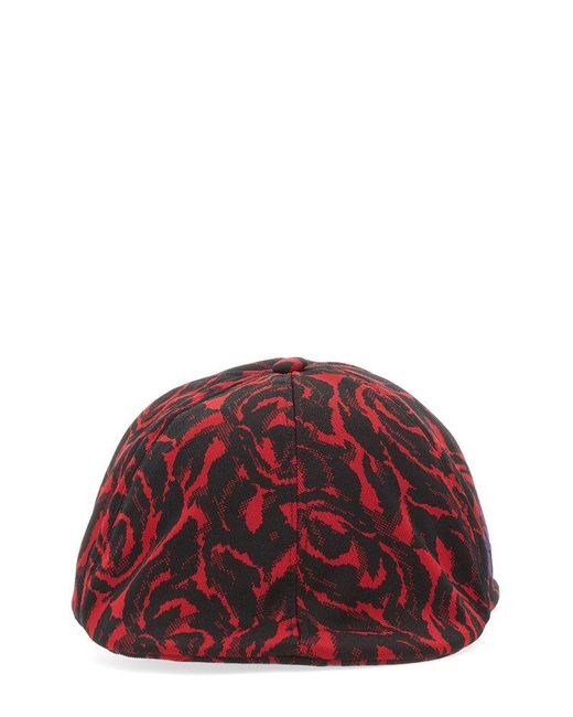 Needles Red Jacquard Hunting Hat for men