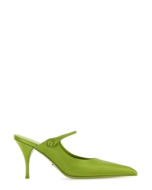 Prada Green Heeled Shoes