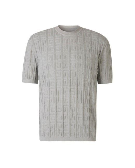 Givenchy Gray Logo Knit Sweater for men