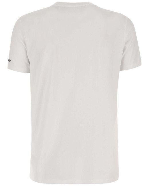 Karl Lagerfeld White Stretch Cotton T-Shirt With Logo for men