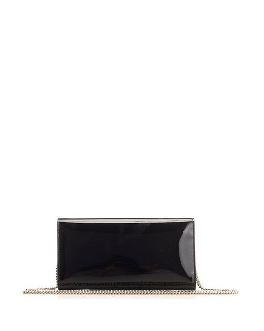 Jimmy Choo White Clutch Bag "emmie" In Patent Leather