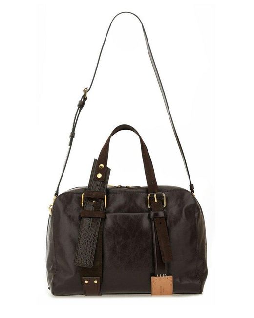 Moschino Black Top Handle Tote Bag