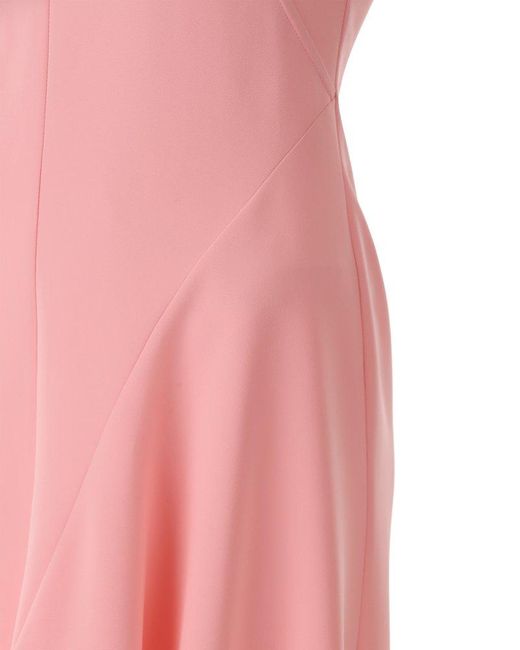 Moschino Pink Jeans Draped Sleeveless Midi Dress
