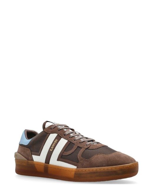 Lanvin Brown Clay Mesh Sneakers for men