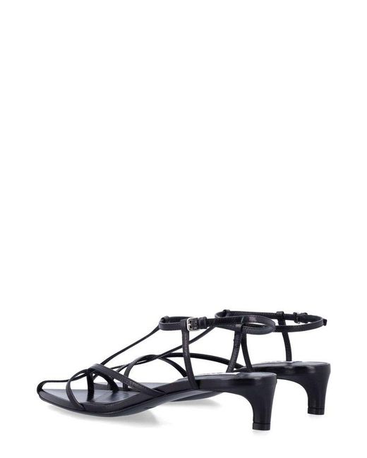 Jil Sander New Tripon Pointed Toe Sandals in Black | Lyst