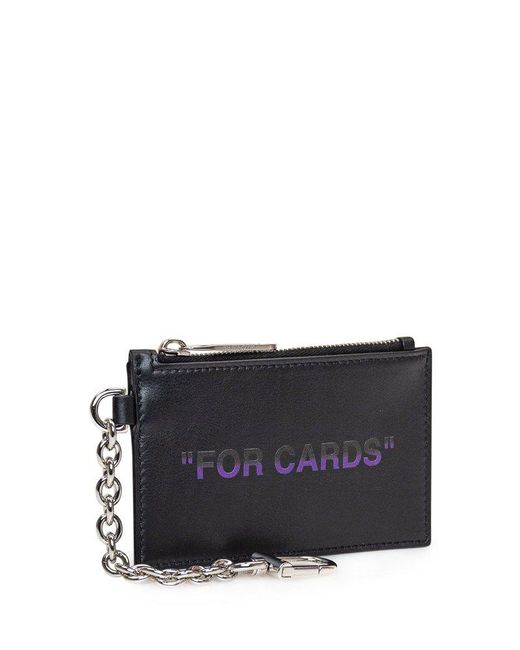 Off-White c/o Virgil Abloh Gray Quote Card Case for men