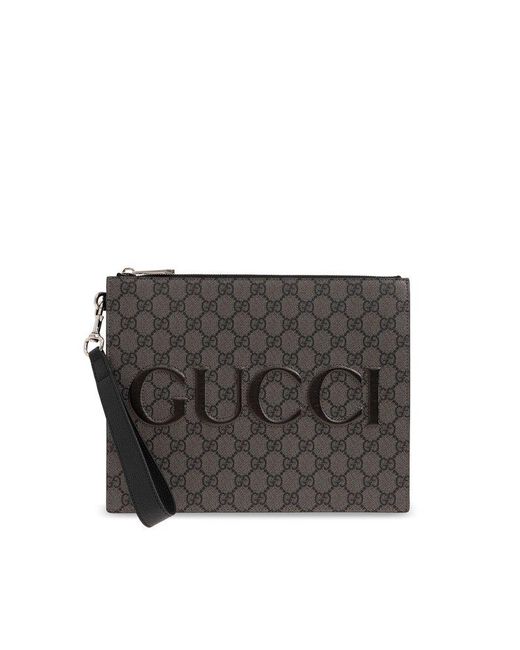 Gucci Gray Handbag With Logo for men