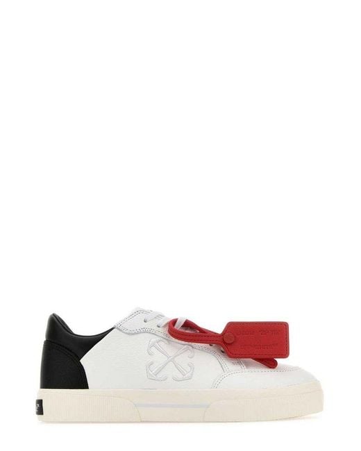 Off-White c/o Virgil Abloh White New Low Vulcanized Lace-up Sneakers