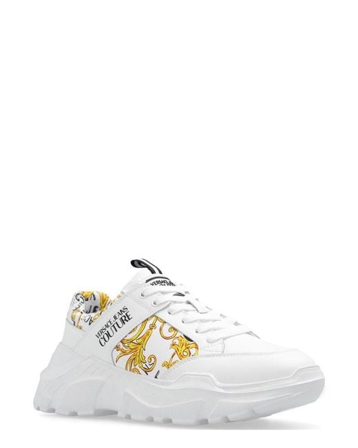 Versace White Speedtrack Baroccoflage-print Lace-up Sneakers for men