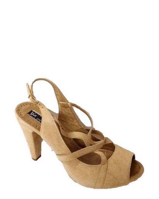 Vic Matié Brown Slingback Heeled Sandals