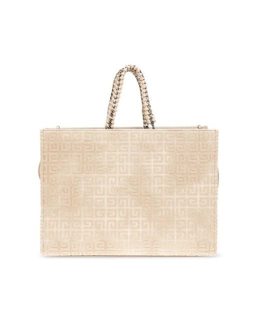 Givenchy Natural G-Tote Medium Juta Shopping Bag