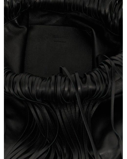 Jil Sander Black Dumpling Small Leather Crossbody Bag