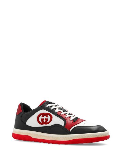 Gucci Red Mac80 Panelled-design Sneakers