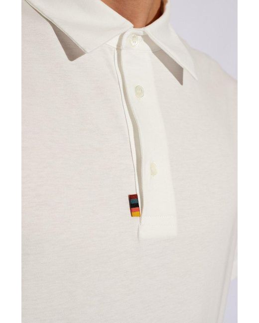 Paul Smith White Polo Shirt With Logo, for men