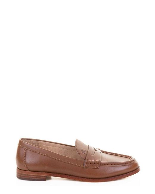 Ralph Lauren Brown Wynnie Slip-On Flats Loafers