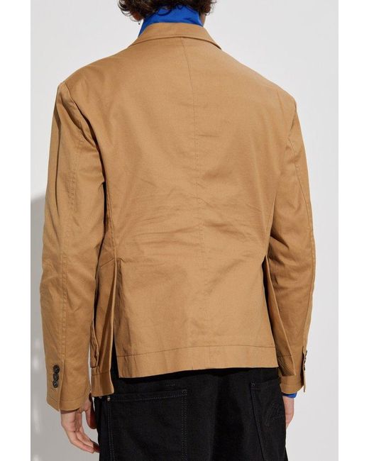 DSquared² Blue Logo Patch Single-Breasted Blazer for men