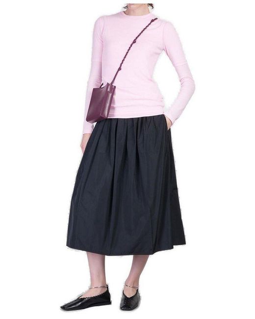 Tシャツ・カットソー JIL SANDER Women Tops J03DL0183J66147 Pink Jil Sander Zipped Polo Shirt | Pink | FARFETCH JO